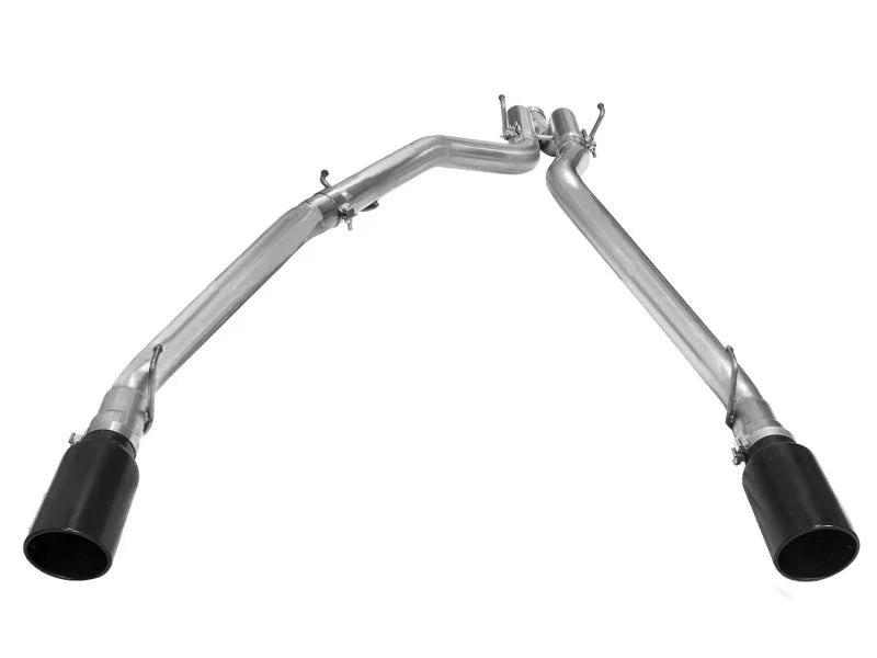 aFe MACHForce XP DPF-Back Exhaust 3in SS w/ 5in Black Tips 2014 Dodge Ram 1500 V6 3.0L EcoDiesel - Side View