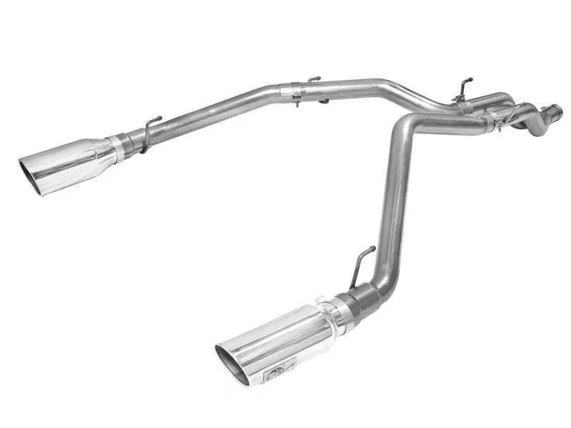 aFe MACHForce XP DPF-Back Exhaust 3in SS w/ 5in Polished Tips 2014 Dodge Ram 1500 V6 3.0L EcoDiesel - Main Product View