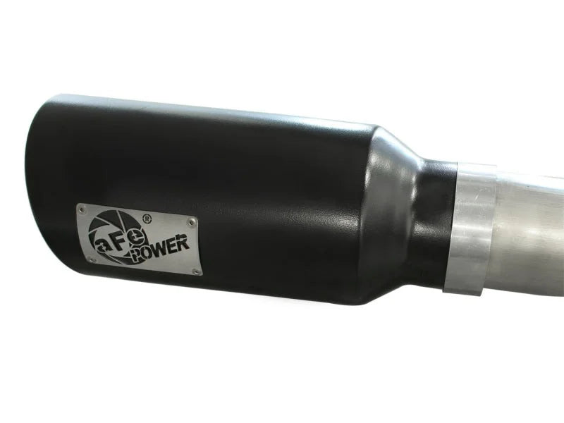 aFe MACHForce XP DPF-Back Exhaust 3in SS w/ 6in Black Tips 2014 Dodge Ram 1500 V6 3.0L EcoDiesel - Side View