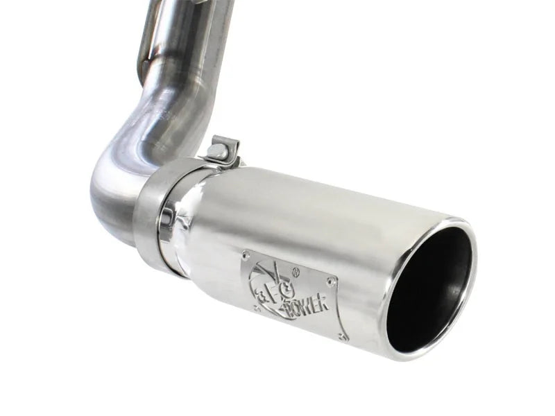 aFe MACHForce XP Exh CB,Stainless steel GM Silverado/Sierra 1500 2014 V*-5.3/6.2L Polished tip - Installation View
