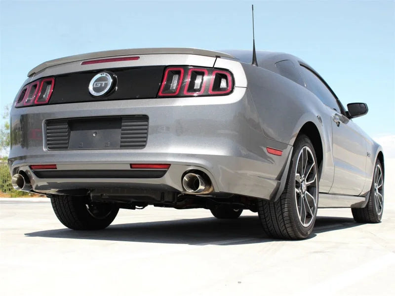 aFe MACHForce XP Exhaust 11-14 Ford Mustang GT V8-5.0L 3in. Stainless Steel Axle-Back w/Black Tips - Side View