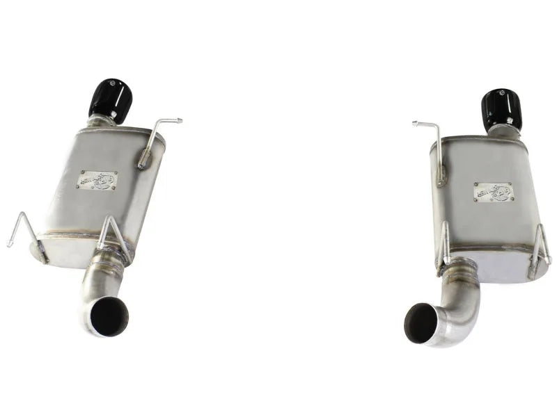 aFe MACHForce XP Exhaust 11-14 Ford Mustang GT V8-5.0L 3in. Stainless Steel Axle-Back w/Black Tips - Installation View