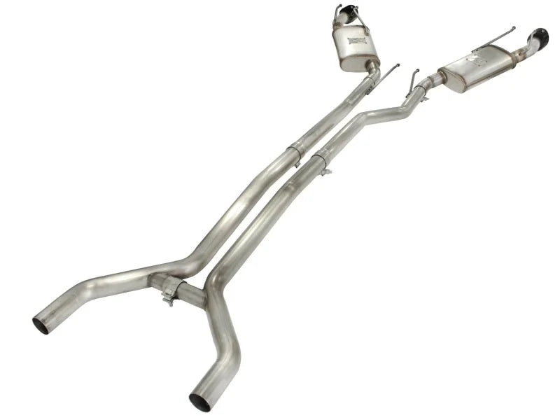 aFe MACHForce XP Exhaust 2.5in Stainless Steel CB/10-13 Chevy Camaro V6-3.6L (td) (gloss blk tip) - Additional View 7