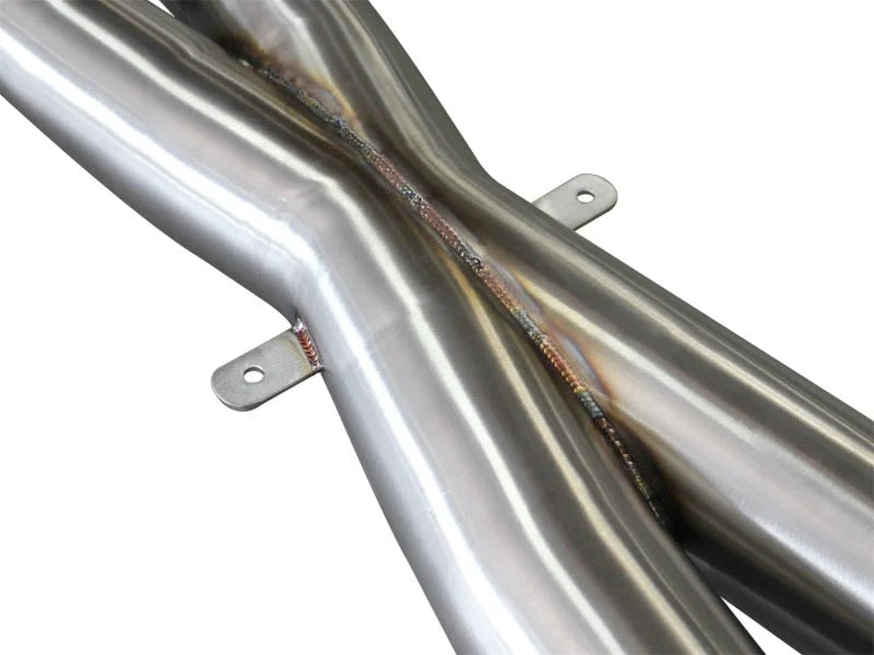 aFe MACHForce XP Exhaust 304SS Cat-Back w/ Carbon Fiber Tips 12-13 BMW M5 (F10) V8 4.4L (tt) - Side View