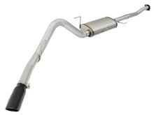 Load image into Gallery viewer, aFe MACHForce XP Exhaust 3in-3.5in SS Single Side Exit CB w/ Black Tips 15 Ford F150 V8 5.0L CC/SB - Main Product View