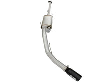 Load image into Gallery viewer, aFe MACHForce XP Exhaust 3in-3.5in SS Single Side Exit CB w/ Black Tips 15 Ford F150 V8 5.0L CC/SB - Back View