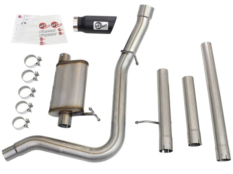aFe MACHForce XP Exhaust 3in-3.5in SS Single Side Ext CB w/ Black Tip 99-04 Ford F150 V8 5.4L/6.8L - Additional View 5