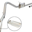 Load image into Gallery viewer, aFe MACHForce XP Exhaust 3in-3.5in SS Single Side Ext CB w/ Polish Tip 99-04 Ford F-250 V8 5.4L/6.8L - Main Product View