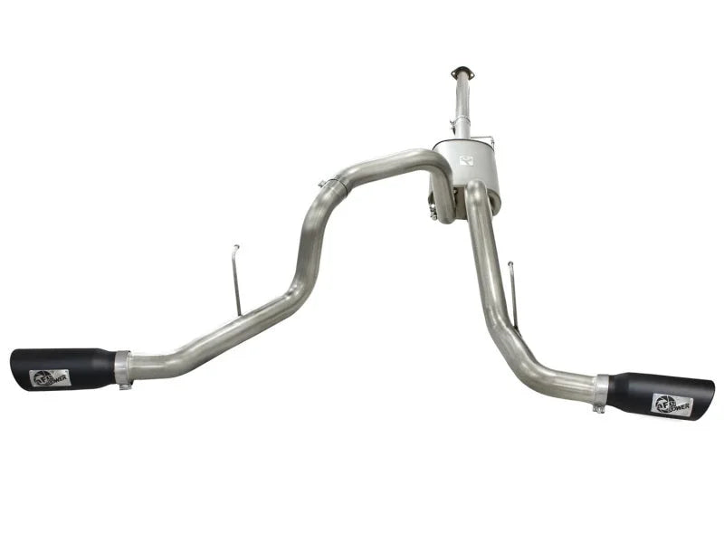 aFe MACHForce XP Exhaust 3in SS Dual Side Exit CB w/ Black Tips 11-14 Ford F150 EcoBoost V6-3.5L TT - Additional View 5