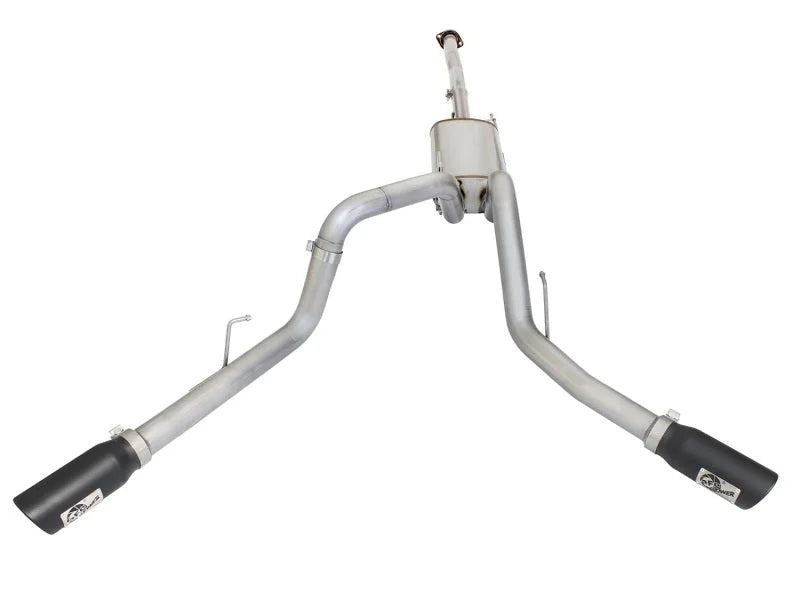 aFe MACHForce XP Exhaust 3in SS Dual Side Exit CB w/ Black Tips 15 Ford F150 Ecoboost V6-2.7L/3.5L - Additional View 6