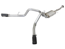 Load image into Gallery viewer, aFe MACHForce XP Exhaust 3in SS Dual Side Exit CB w/ Black Tips 2015 Ford F150 5.0L V8 CC/SB EC/LB - Main Product View