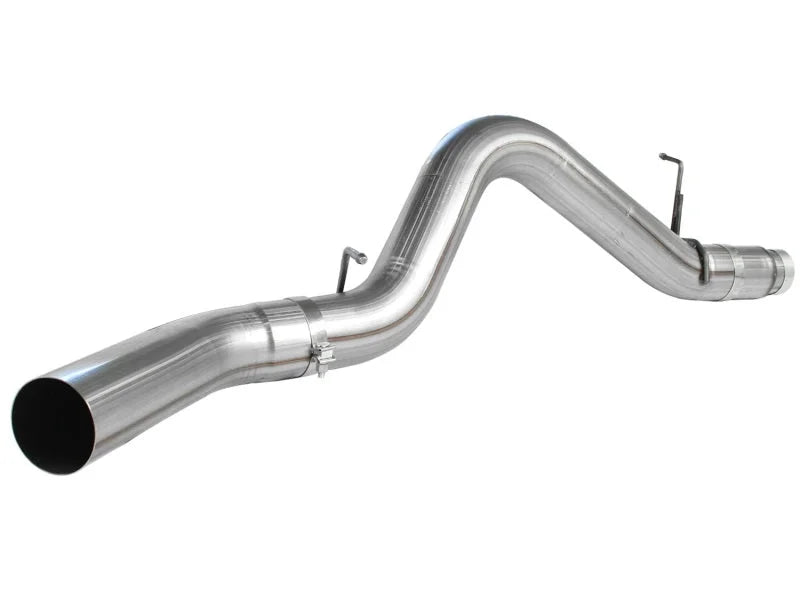 aFe MACHForce XP Exhaust 5in DPF-Back SS 11-13 GM Diesel Trucks V8-6.6L (td) (LML) - Back View