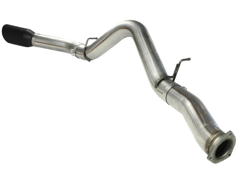 aFe MACHForce XP Exhaust 5in DPF-Black, GM Diesel Trucks 07.5-10 V8-6.6L 9(td) LMM - Side View