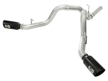Load image into Gallery viewer, aFe MACHForce XP Exhaust Aluminized Dual Split DPF Back 11-15 GM Diesel Truck V8-6.6L (td) (BLK tip) - Main Product View