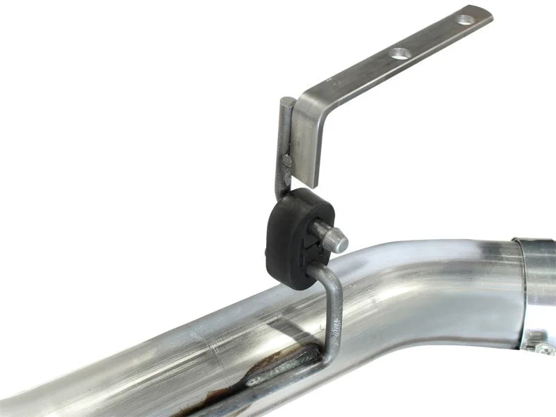 aFe MACHForce XP Exhaust Aluminized Dual Split DPF Back 11-15 GM Diesel Truck V8-6.6L (td) (BLK tip) - Installation View