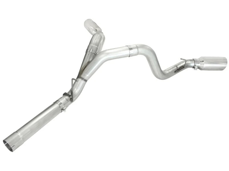 aFe MACHForce XP Exhaust Aluminized Dual Split DPF Back 11-15 GM Diesel Truck V8-6.6L (td) (pol tip) - Additional View 5