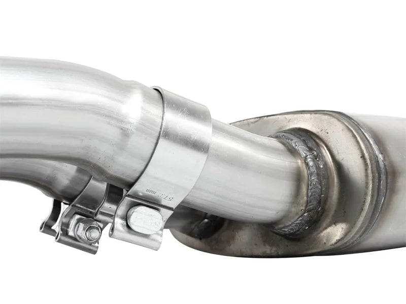 aFe MACHForce XP Exhaust Cat-Back SS-304 09-12 Audi A4 (B8) L4 2.0L (t) - Back View
