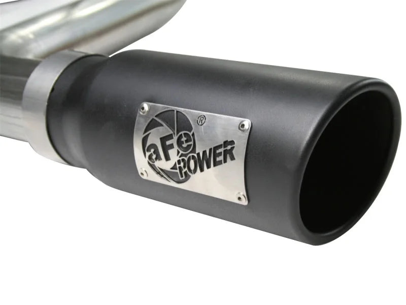 aFe MACHForce XP Exhaust Cat-Back SS-409 07-09 Toyota Tundra V8-5.7L w/ Black Tip - Side View