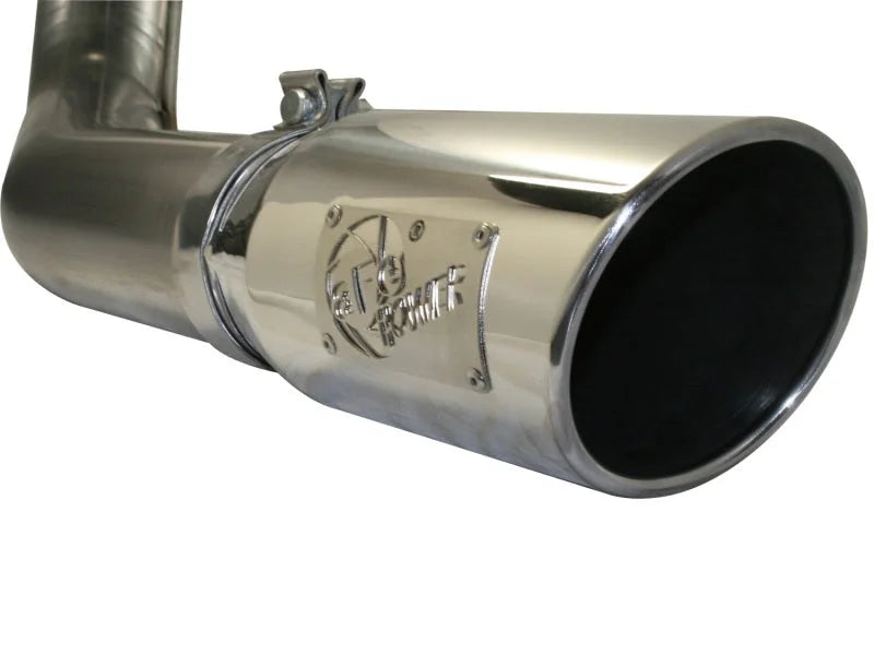aFe MACHForce XP Exhaust Cat-Back SS-409 4in Polished Tip 11-12 Ford F-150 EcoBoost V6-3.5L (tt) - Additional View 5