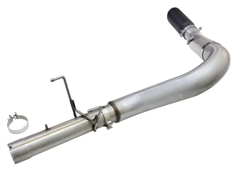 aFe MACHForce XP Exhaust Large Bore 5in DPF-Back Alu. 13-15 Dodge Trucks L6-6.7L (td) *Black Tip - Installation View