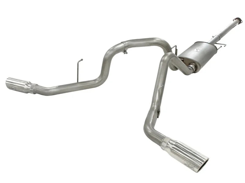 aFe MACHForce XP Exhausts 3inSS Dual Side Exit Cat-Back 11-14 Ford F150 Ecoboost V6-3.5L (TT) - Main Product View