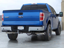 Load image into Gallery viewer, aFe MACHForce XP Exhausts 3inSS Dual Side Exit Cat-Back 11-14 Ford F150 Ecoboost V6-3.5L (TT) - Side View