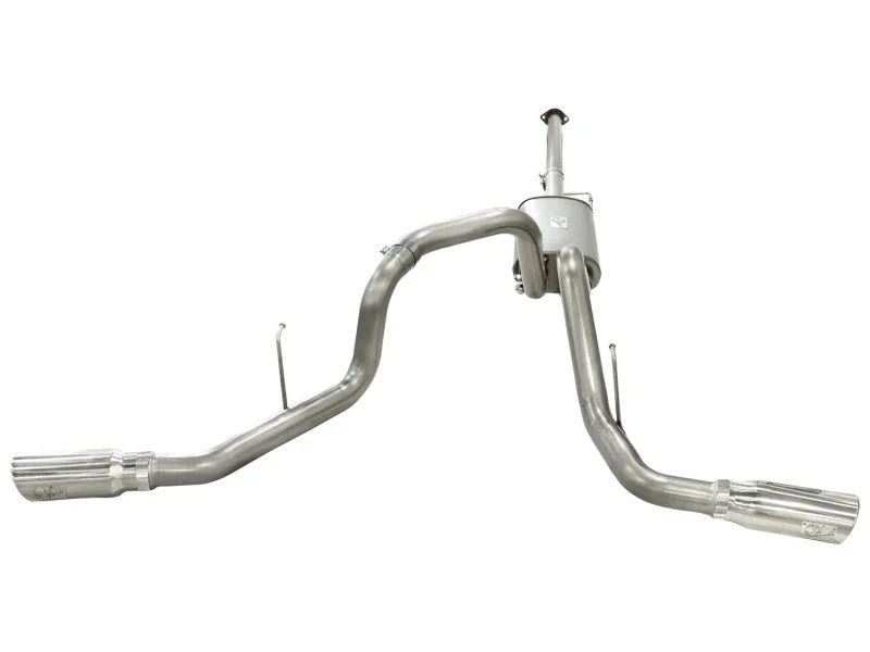 aFe MACHForce XP Exhausts 3inSS Dual Side Exit Cat-Back 11-14 Ford F150 Ecoboost V6-3.5L (TT) - Installation View