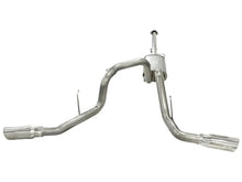 Load image into Gallery viewer, aFe MACHForce XP Exhausts 3inSS Dual Side Exit Cat-Back 11-14 Ford F150 Ecoboost V6-3.5L (TT) - Installation View