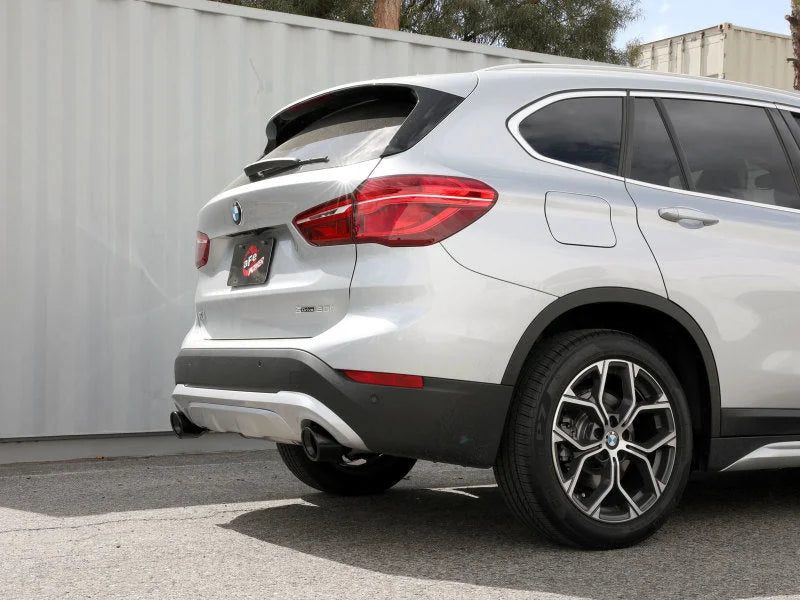 aFe MACHForce XP Exhausts Axle-Back 15-21 BMW X1 2.0L (t) (SS w/Black Tips) - Installation View