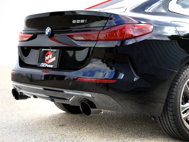 aFe MACHForce XP Exhausts Axle-Back (SS w/ Black Tips) fits 2021-2024 BMW 228I 2.0T / 2021-2024 BMW 228I Gran COUPE 2.0T - Side Vie...