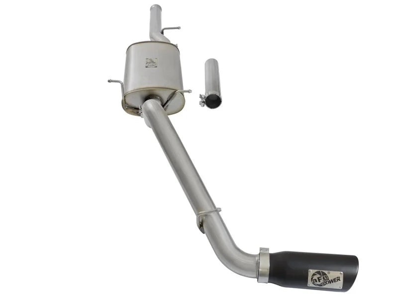 aFe MACHForce XP Exhausts Cat-Back Black Tip 09-17 GM Silverado 1500 4.3/5.3L RegCab SB/LB - Back View