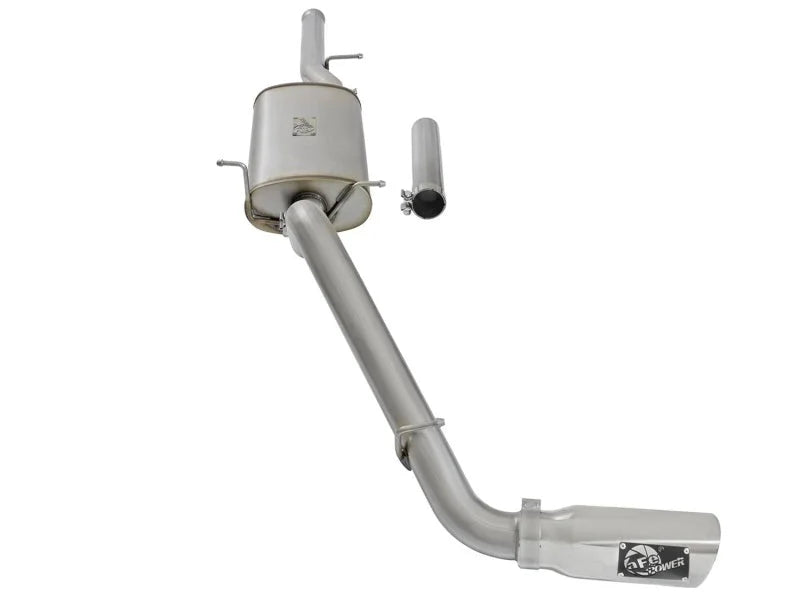 aFe MACHForce XP Exhausts Cat-Back Polished Tips 09-17 GM Silverado 1500 4.3/5.3L RegCab SB/LB - Back View