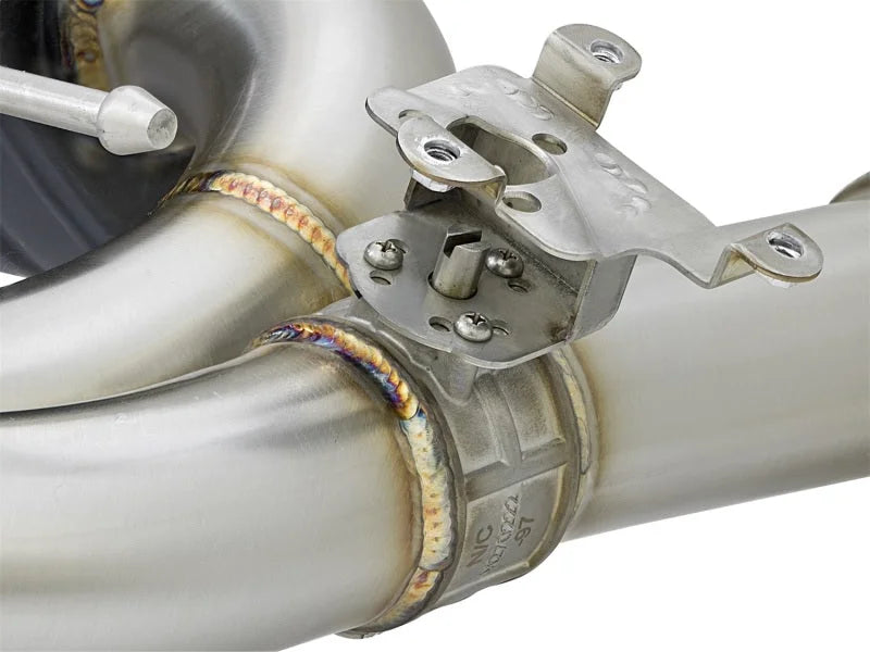 aFe MACHForce XP Exhausts Cat-Back SS 16-17 BMW 340i/iX 440i/iX (F3X) L6-3.0L (B58) w/Black Tips - Back View