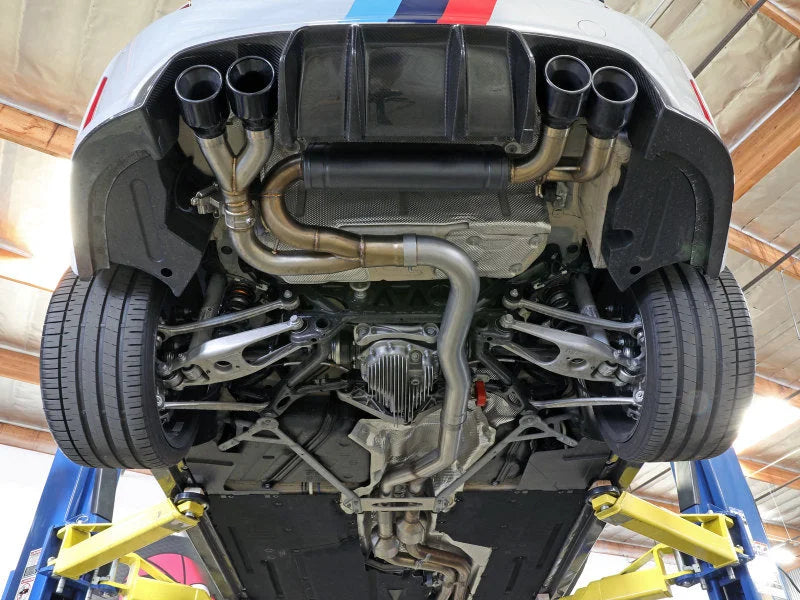 aFe MACHForce XP Exhausts Cat-Back SS 19-21 BMW M2 Competition L6-3.0L w/Black Tips - Side View