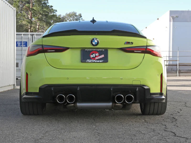 aFe MACHForce XP Exhausts Cat-Back SS 21 BMW M2 Competition L6-3.0L w/Polished Tips - Installation View