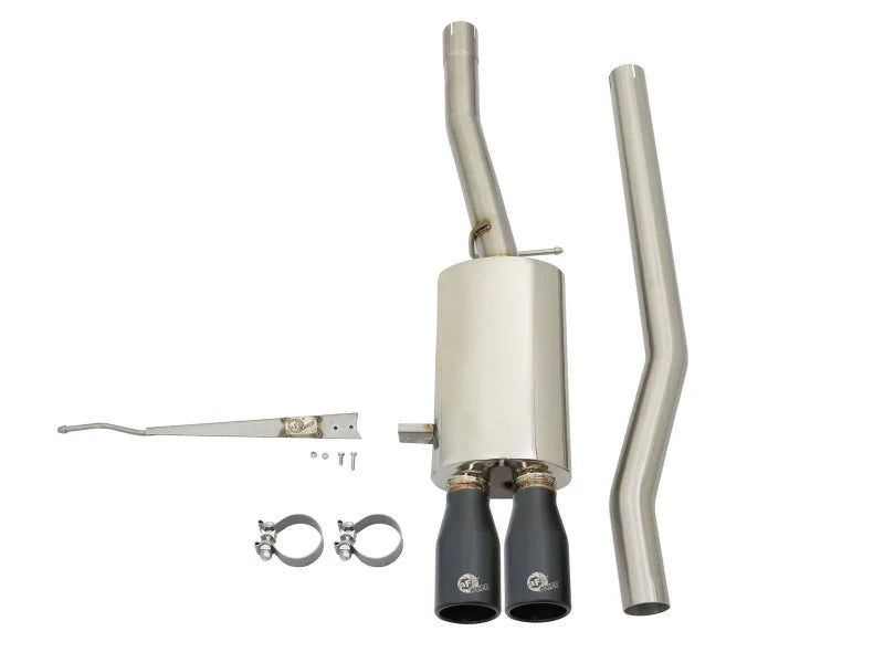 aFe MACHForce XP Exhausts Cat-Back SS-304 14-17 Mini Cooper S Hardtop 2-Door w/ Black Tips - Back View