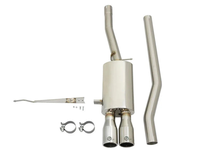 aFe MACHForce XP Exhausts Cat-Back SS-304 14-17 Mini Cooper S Hardtop 2-Door w/ Polished Tips - Installation View