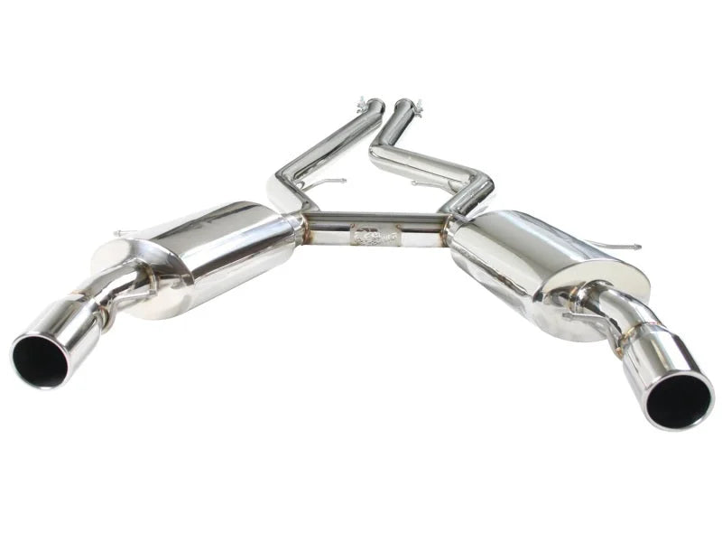 aFe MACHForce XP Exhausts Cat-Back SS-304 EXH CB BMW 335i (E90/92 Only) 07-09 L6-3.0L (tt) SS-304 - Side View
