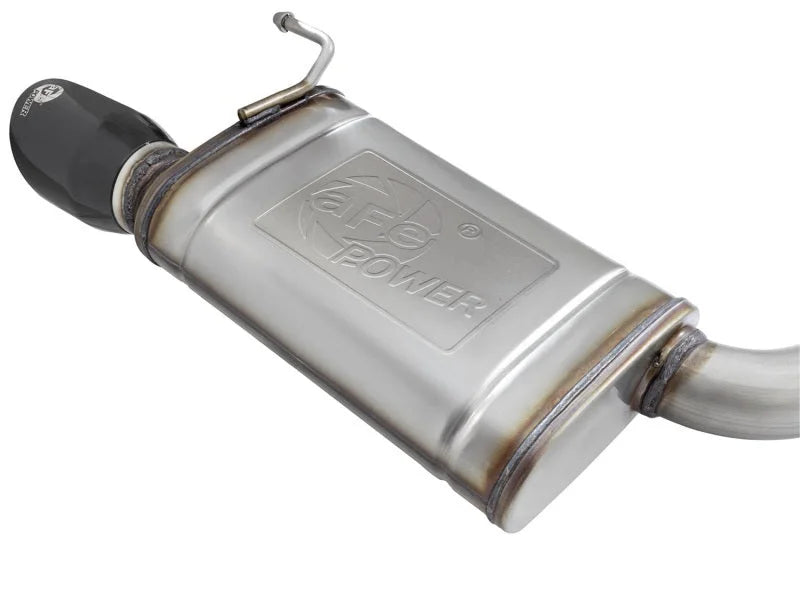 aFe MACHForce XP Exhausts Cat-Back SS-304 EXH w/ Black Tips 15-16 Ford Mustang EcoBoost 2.3L (t) - Installation View