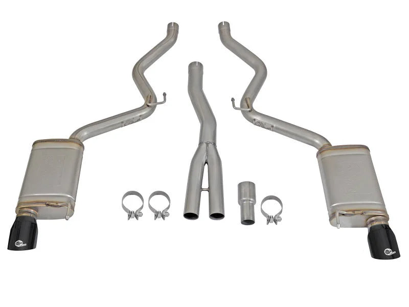 aFe MACHForce XP Exhausts Cat-Back SS-304 EXH w/ Black Tips 15-16 Ford Mustang EcoBoost 2.3L (t) - Additional View 6