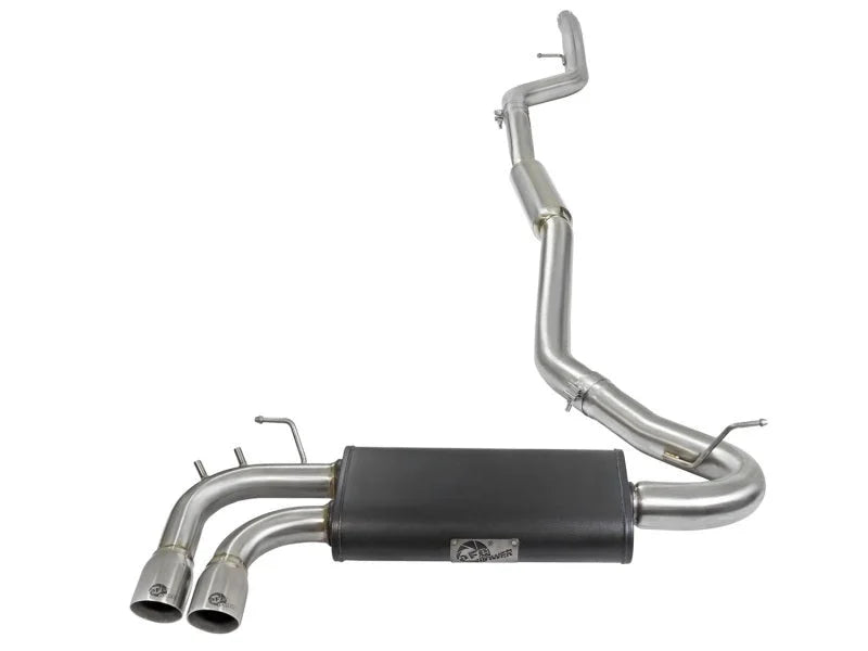 aFe MACHForce XP Exhausts Cat-Back SS-304 w/ Polished Tips 12-16 BMW 328i/428i (F30/F32) (t) N20 - Side View
