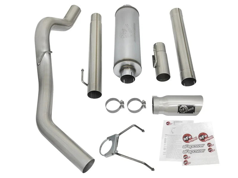 aFe MACHForce XP Exhausts Cat-Back SS-409 EXH CB Dodge Diesel Trucks 03-04 L6-5.9L (td) - Back View