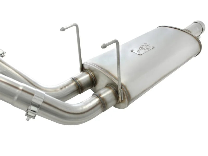 aFe MACHForce XP Exhausts Cat-Back SS-409 EXH CB Dodge Ram 1500 5.7L HEMI 09-13 Polished - Installation View