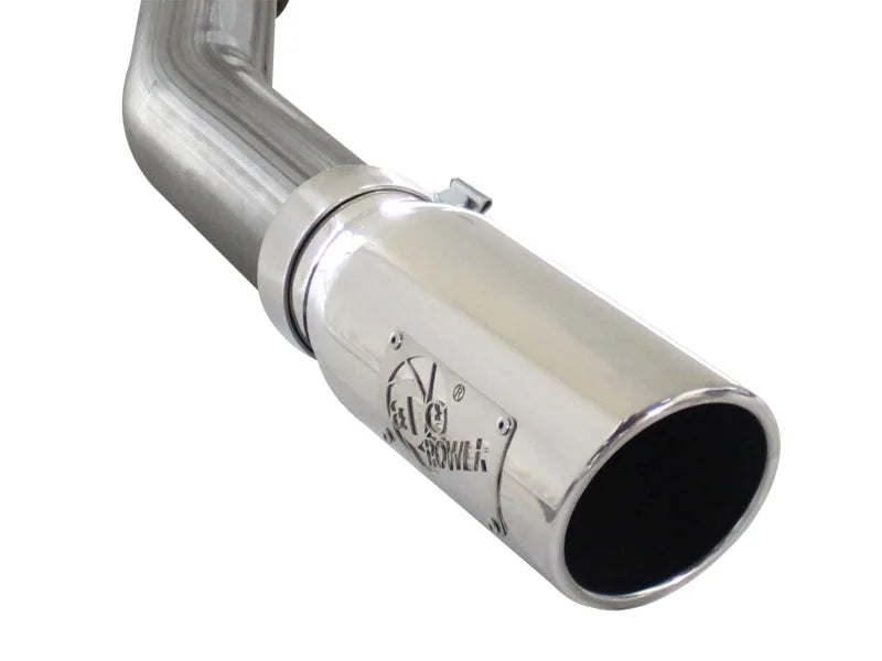 aFe MACHForce XP Exhausts Cat-Back SS 409 EXH Polished CB Ford F-150 11-12 V6-3.5L (tt) - Back View