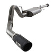 Load image into Gallery viewer, aFe MACHForce XP Exhausts Cat-Back SS 409 EXH  Wrinkle Black CB Ford F-150 11-12 V6-3.5L (tt) - Main Product View