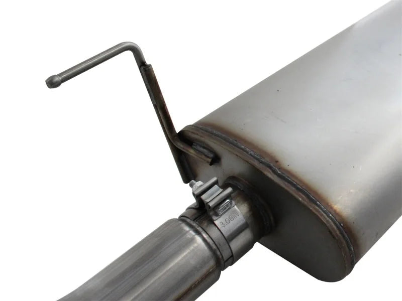 aFe MACHForce XP Exhausts Cat-Back SS 409 EXH  Wrinkle Black CB Ford F-150 11-12 V6-3.5L (tt) - Installation View
