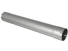 Load image into Gallery viewer, aFe MACHForce XP Exhausts Muffler Delete Aluminized 4 ID In/Out 8 Dia - Side View