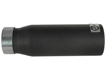 Load image into Gallery viewer, aFe MACHForce XP Exhausts Tips SS-304 EXH Tip 3in x 4Out x 12L Bolt-On (blk) - Side View