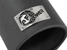 Load image into Gallery viewer, aFe MACHForce XP Exhausts Tips SS-304 EXH Tip 3in x 4Out x 12L Bolt-On (blk) - Installation View