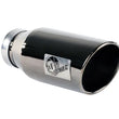 Load image into Gallery viewer, aFe MACHForce XP Exhausts Tips SS-304 EXH Tip 4In x 6Out x 15L Bolt-On (blk chrome) - Detail View